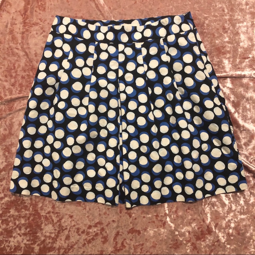 🎀 LOFT polka dot A-line midi skirt sz 4P